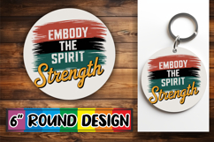 Bright Ornaments Round Sublimation PNG, Juneteenth Product Image 1