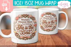 Funny Mom Mug Wrap sublimation PNG, Mother's day mug Product Image 2