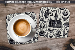 Halloween Coaster Sublimation, Halloween Coaster PNG Design Product Image 1