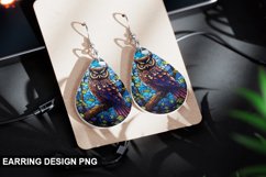 Stained Glass Owl Earring Design Product Image 1