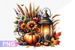 Autumn Harvest Pumpkin Sublimation - Pumpkin Clipart Design Product Image 1
