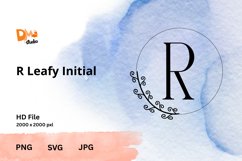 Leafy Initial Monogram - Nature Inspired Letters Product Image 1
