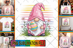 Bright TOTE BAG Sublimation Magic, Easter Gnomes Product Image 1