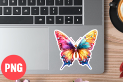 Butterfly sticker Flowers Clipart Sublimation Png Butterfly Product Image 1