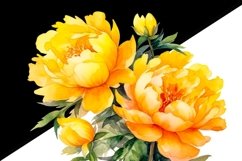 Yellow Peonies PNG Digital Download Botanical Floral Sticker Product Image 3