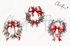 Watercolor Christmas Wreaths Clipart | Watercolor Christmas Product Image 3