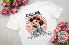 Sarcastic Sassy Girl Sublimation Design Quote PNG Retro Product Image 3