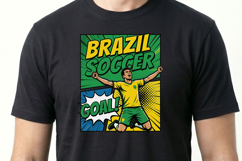 Brazil Soccer T-shirt Design Product Image 3