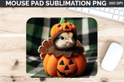 Watercolor Turkey Mouse Pad Sublimation - Thanksgiving PNG Product Image 1