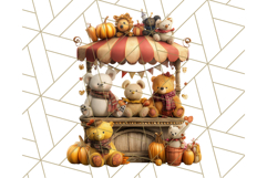 Autumn Circus Clipart Carnival Tent Fall PNG, Vintage Circus Product Image 2