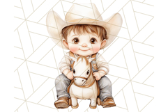 Cowboy Clipart PNG, Kid Western Country Graphic Product Image 2