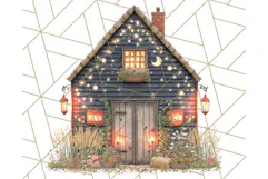 Vintage Cottagecore Barn PNG Clipart, Farmhouse Style Product Image 2