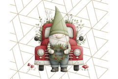 Vintage Truck Christmas Gnomes Clipart PNG, Cute Gnome Png Product Image 2