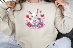 Valentines Day Bunny Cups Clipart PNG Product Image 1