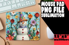 Snowman Wonderland Sublimation Mouse Pad - Holiday Magic Product Image 1