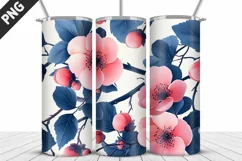 Flowers Tumbler Wrap | Sublimation Design | Tumble PNG Product Image 4