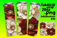 ELEGANT PNG for 20oz Tumbler , 3D Flower Product Image 1