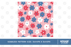 American 4th July Patriotic Flowers Seamless Pattern Bundle Product Image 5