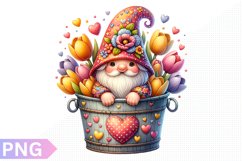 Spring Gnome Clipart - Gnome sublimation PNG Design Product Image 1