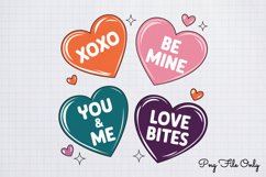 Xoxo. be mine. you &amp; me. love bites PNG, Retro Valentine Sub Product Image 1