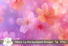 Floral Background Mockup Design, Flowers Background PNG Product Image 1