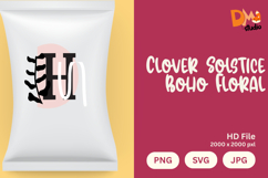 Clover Solstice Boho Floral Monogram Product Image 1