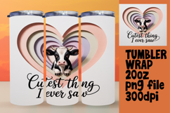 Custom 20oz Sublimation File , Cute Cow Product Image 1