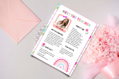 Editable Canva Meet the Teacher Flyer | Cute School Template Product Image 3