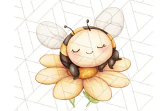 Adorable Bee Clipart PNG, Kawaii Bumblebee Illustrations Product Image 2