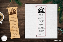 Nativity Scroll Bookmark Laser Cut | Glowforge | SVG Product Image 2