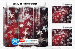 Christmas Snowflakes 20/30oz Tumbler, BONUS 25 Tumbler Product Image 1