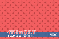 American 4th of July Coquette Polka Dot Seamless Pattern DTF Product Image 1