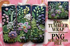 Tumbler Elegance with 3D Flowers Product Image 1