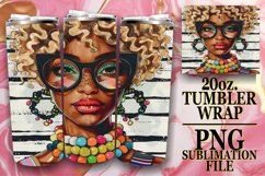 Melanin Muse: Elegant Portrait Tumbler, 20oz Product Image 1