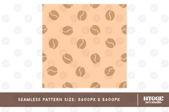 Coffee Lover Seamless Pattern Surface Design PNG DTF Latte Product Image 2