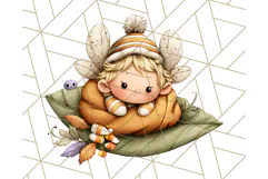 Halloween Fairy Clipart PNG, Spooky Cute Character Art Product Image 2