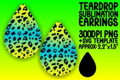Eye-Catching Glitter Leopard Print Teardrop Earring Product Image 1