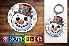 Luminous Circle Coasters Sublimation, Cute Christmas Product Image 1