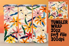 Pastel Floral 20oz Tumbler Sublimation Wrap Product Image 1