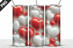 Valentines Love Skinny Tumbler PNG Wrap| Valentines Tumbler Product Image 3
