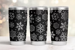 20oz Tumbler laser svg wrap| Christmas Snowflake pattern Product Image 4
