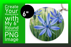 Cute Flamingo with Flowers Round Design PNG Product Image 1