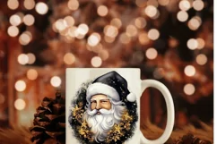 Christmas PNG Designs - Santa Claus Face Sublimation Designs Product Image 8