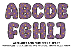 Enchanted Garden Patchwork Alphabet PNG Clipart 300 DPI Product Image 2