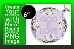 Cute Round Design Keychain Template , Religious Product Image 1