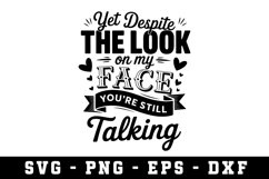 Look My Face Svg|Straightforward SVG Cut files | Cricut Product Image 1