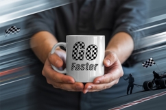 Race Flag Font | Checkered Font | Racing Alphabet Letters Product Image 7