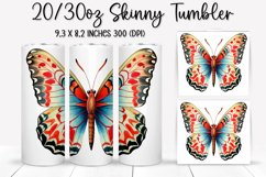 Butterfly Tumbler Design - Tumbler Sublimation PNG Design Product Image 1