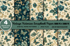 Victorian Scrapbook Paper JPG Product Image 1