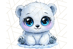 Arctic Animals Kawaii Clipart PNG, Cute Polar Creatures Art Product Image 2